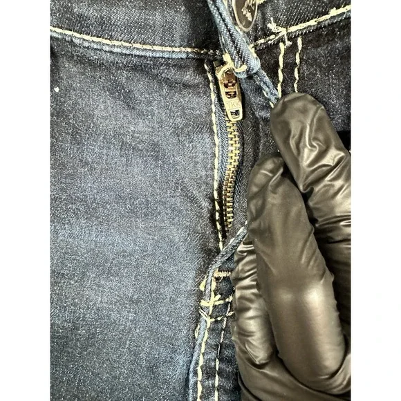 BKE Payton Jean Womens 29L (29x33.5) Boot Stretch Jeans Dark Wash Denim Stitch - Picture 8 of 14